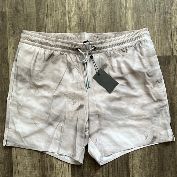 John Varvatos Men's Cream Swim Shorts